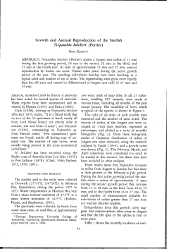 Growth and Asexual Reproduction of the Starfish