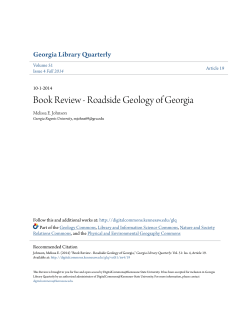 Book Review - Roadside Geology of Georgia