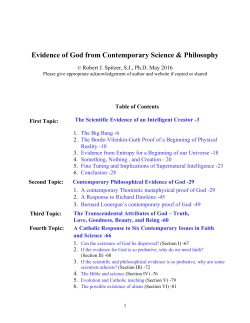 Contemporary Evidence for God from Science