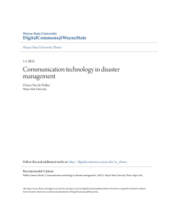 Communication technology in disaster management