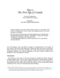 Part 1 The First Inhabitants