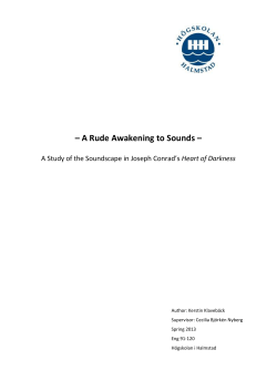 Soundscape in Heart of Darkness