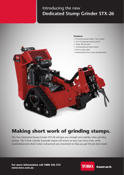 Making short work of grinding stumps.