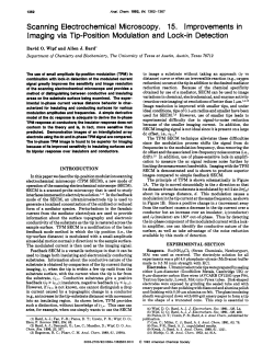 Scanning Electrochemical Microscopy. 15