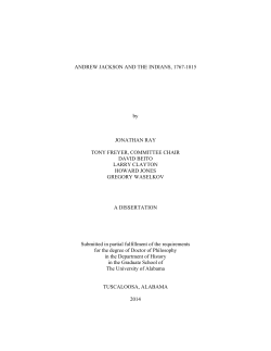 ANDREW JACKSON AND THE INDIANS, 1767-1815 by