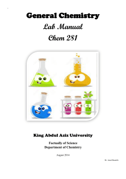 General Chemistry Lab Manual Chem 281