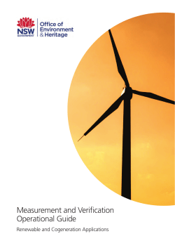 Measurement and Verification Operational Guide: Renewable and