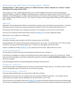 Attorney Voucher information Processing System – 10/8/15
