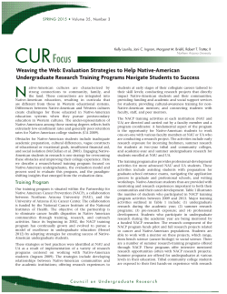 Evaluation of StrAir Ftegies to Help Native American Undergraduate
