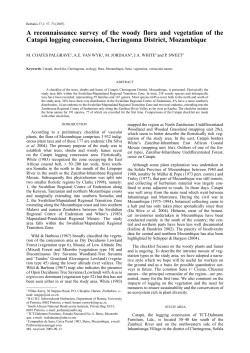 A reconnaissance survey of the woody flora and vegetation of the