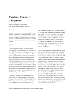 Cupules as Containers - Pacific Coast Archaeological Society
