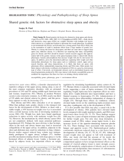 Shared genetic risk factors for obstructive sleep apnea and obesity