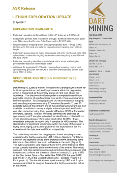 Lithium Exploration Update