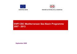 ENPI CBC Mediterranean Sea Basin Programme 2007