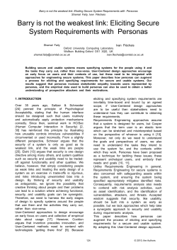 Barry is not the weakest link: Eliciting Secure System