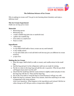 Make Your Own Ice Cream Activity