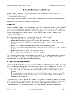 Scientific Notation