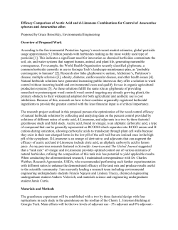 Efficacy Comparison of Acetic Acid and d