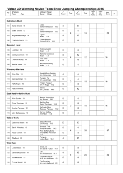 Virbac 3D Worming Novice Team Show Jumping Championships