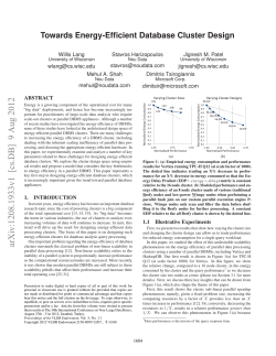 Towards Energy-Efficient Database Cluster Design