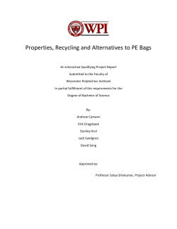 Properties, Recycling and Alternatives to PE Bags