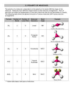 3.3 POLARITY OF MOLECULES