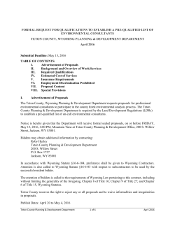 formal request for qualifications to establish a pre