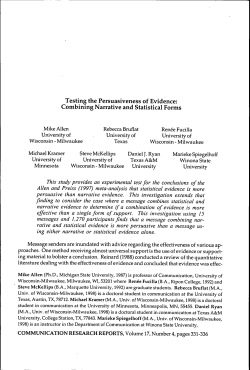Testing the Persuasiveness of Evidence: Combining Narrative and