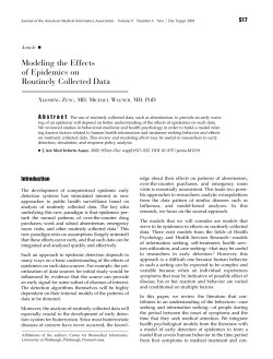 Modeling the Effects of Epidemics on Routinely Collected Data