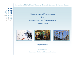 Employment Projections for Industries and Occupations 2008
