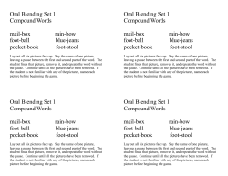 Oral Blending Set 1 Compound Words mail-box rain-bow foot