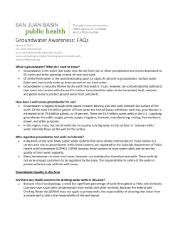 Groundwater Awareness: FAQs - San Juan Basin Health Department