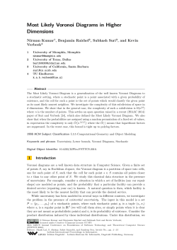 Most Likely Voronoi Diagrams in Higher Dimensions