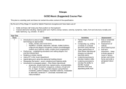 Eduqas GCSE Music (Suggested) Course Plan