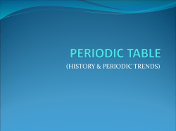 history of the periodic table