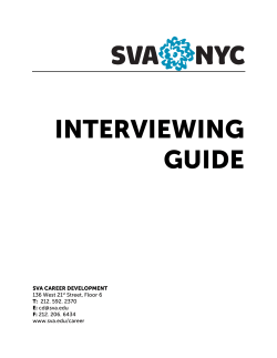 INTERVIEWING GUIDE