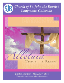 March_27_2016_Bulletin - St. John The Baptist Church