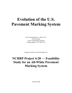 Evolution of the US Pavement Marking System