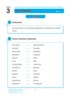 3 antonyms - Singapore Asia Publishers