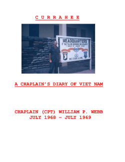 Chaplain Webb Vietnam Diary
