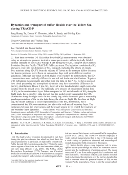 Dynamics and transport of sulfur dioxide over the Yellow Sea during