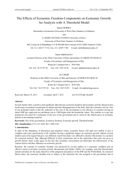 The Effects of Economic Freedom Components on Economic Growth