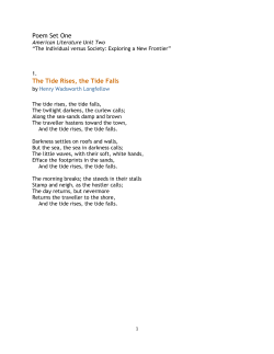 Poem Set One The Tide Rises, the Tide Falls