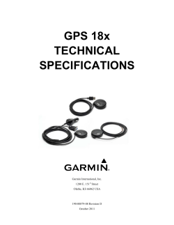 GPS 18x TECHNICAL SPECIFICATIONS