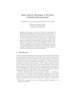 Smart Instant Messenger in Pervasive Computing