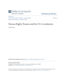 Human Rights Treaties and the US Constitution