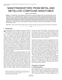 nanotransistors from metal and metalloid compound