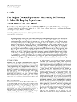 Measuring Differences in Scientific Inquiry