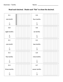 Read each decimal. Shade each &ldquo;flat&rdquo; to show the