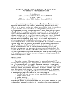 case 2 antarctic coastal waters: the bio